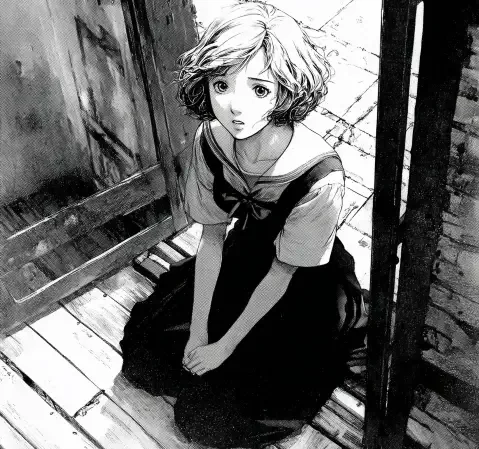 校园题材漫画条目封面，教室窗边场景